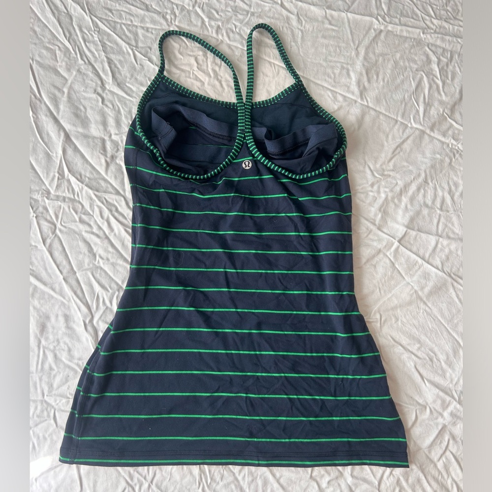 Lululemon Striped Tank Built in bra Athletica